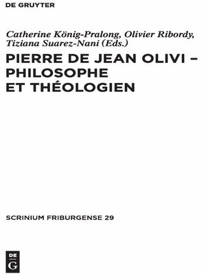 cover image of Pierre de Jean Olivi--Philosophe et théologien